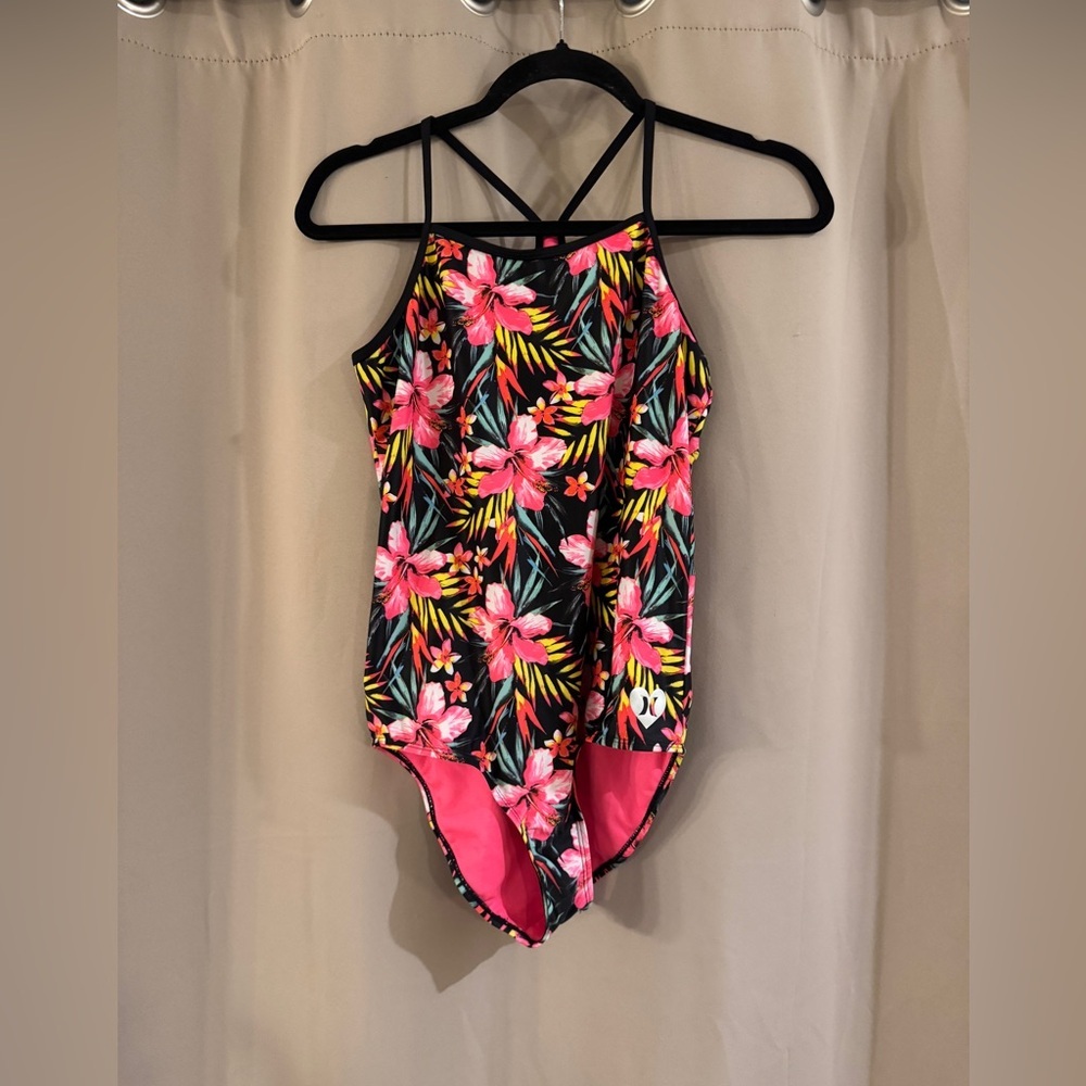 Kids Hurley Pink and Yellow Swimsuit